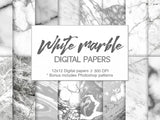 White marble digital paper