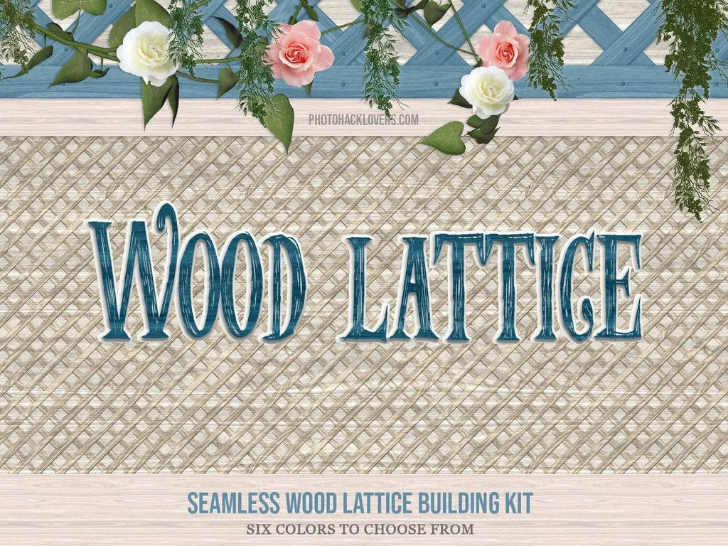 Wood lattice seamless backgrounds - digital